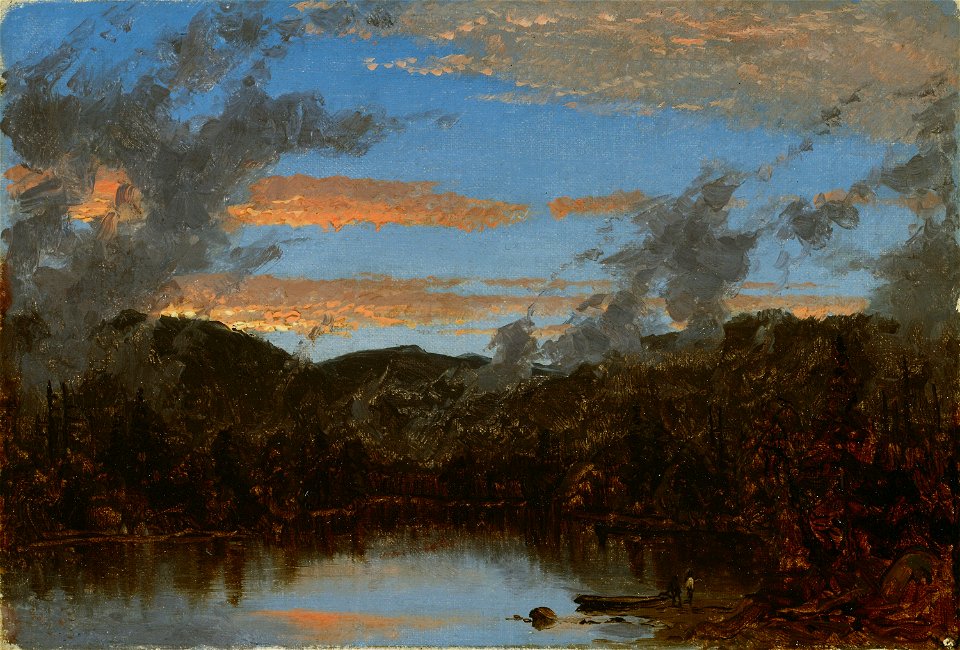 Sanford Robinson Gifford - Mist Rising at Sunset in the Catskills - 1988.217 - Art Institute of Chicago