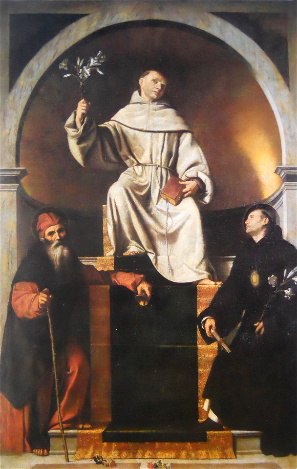 Sant'Antonio da Padova tra i santi Antonio Abate e Nicola da Tolentino