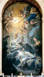 Santa Giustina (Padua) - Death of St. Scholastica by Luca Giordano