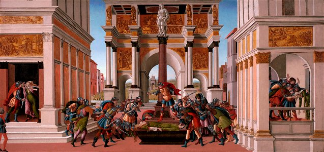 Sandro Botticelli - The Story of Lucretia - P16e20 - Isabella Stewart Gardner Museum. Free illustration for personal and commercial use.