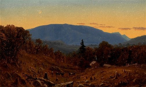 Sanford robinson gifford a study of hunter mountain at twilight092643)