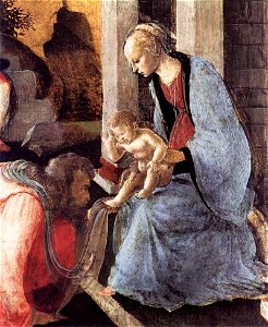 Sandro Botticelli - Adoration of the Magi (detail) - WGA2688. Free illustration for personal and commercial use.