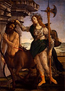 Sandro Botticelli - Pallade e il centauro - Google Art Project. Free illustration for personal and commercial use.
