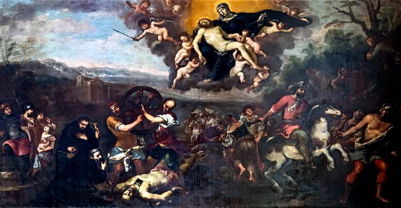 Santa Maria dei Servi (Padua) - Interior - The Virgin save a doomed from breaking wheel by Matteo Ghidoni