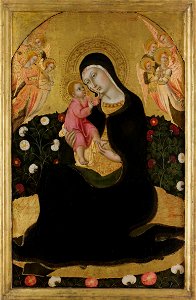 Sano di Pietro - Madonna of Humility - Google Art Project. Free illustration for personal and commercial use.