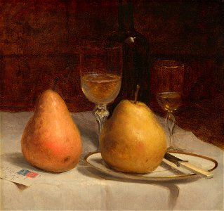 Sanford Robinson Gifford - Two Pears on a Tabletop - 2001.130.1 - National Gallery of Art