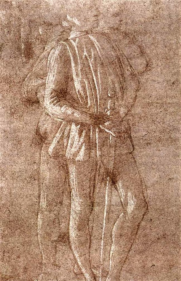 Sandro Botticelli - Study of two standing figures - WGA02846