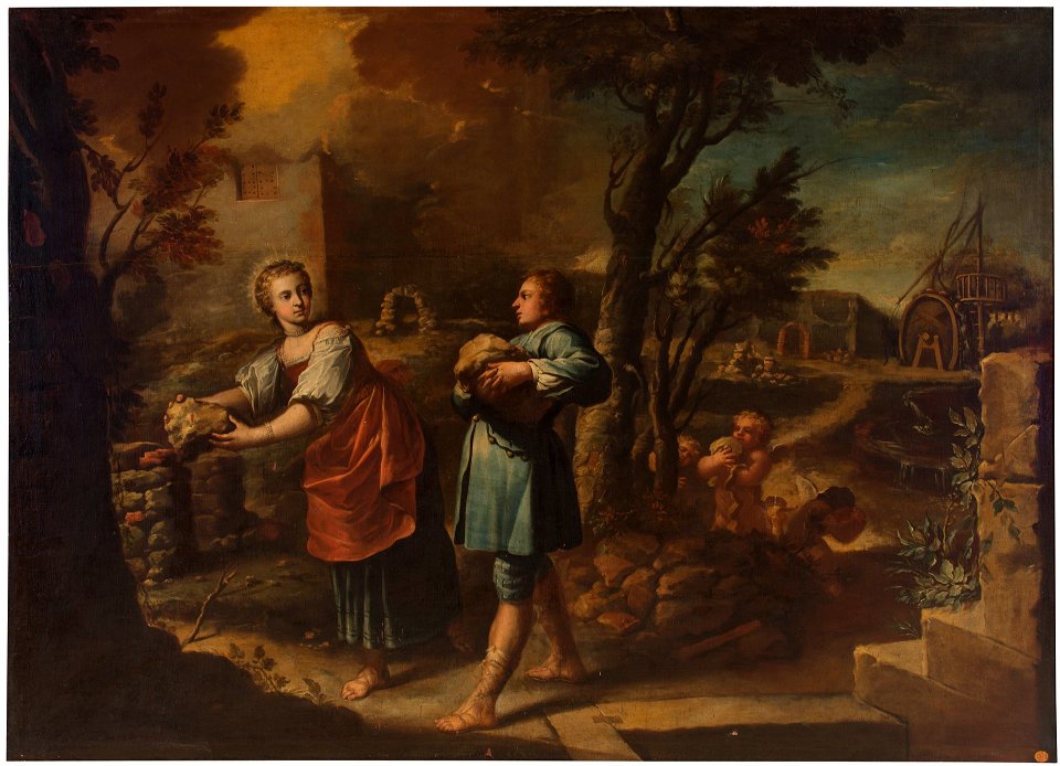 Santa Teresa y su hermano don Rodrigo, intentando construir ermitas (Museo del Prado)
