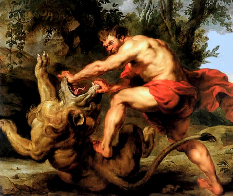 Sansón matando al león - Pedro Pablo Rubens
