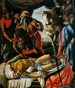 Sandro Botticelli - Découverte du cadavre d'Holopherne. Free illustration for personal and commercial use.