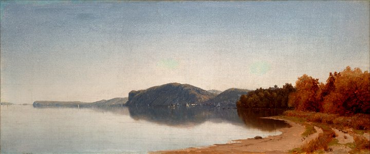 Sanford Robinson Gifford - Hook Mountain, Near Nyack, on the Hudson - 1969.113.3 - Yale University Art Gallery