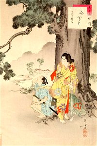 Sanjūroku kasen, Amayadori Tenna koro fujin by Mizuno Toshikata