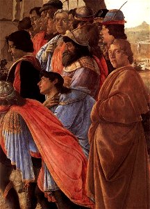 Sandro Botticelli - The Adoration of the Magi (detail) - WGA2704. Free illustration for personal and commercial use.