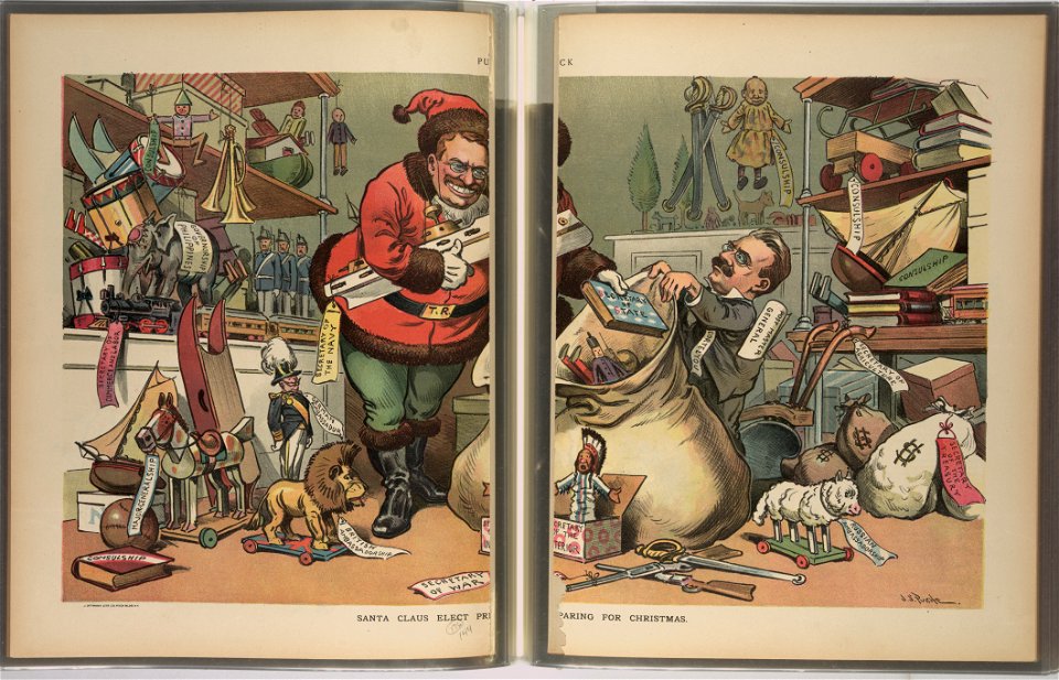 Santa Claus elect preparing for Christmas - J.S. Pughe. LCCN2011645590