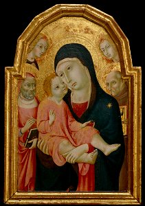 Sano di Pietro - Virgin and Child with Saint Bernardino, Saint Jerome and Two Angels - 24.107 - Detroit Institute of Arts