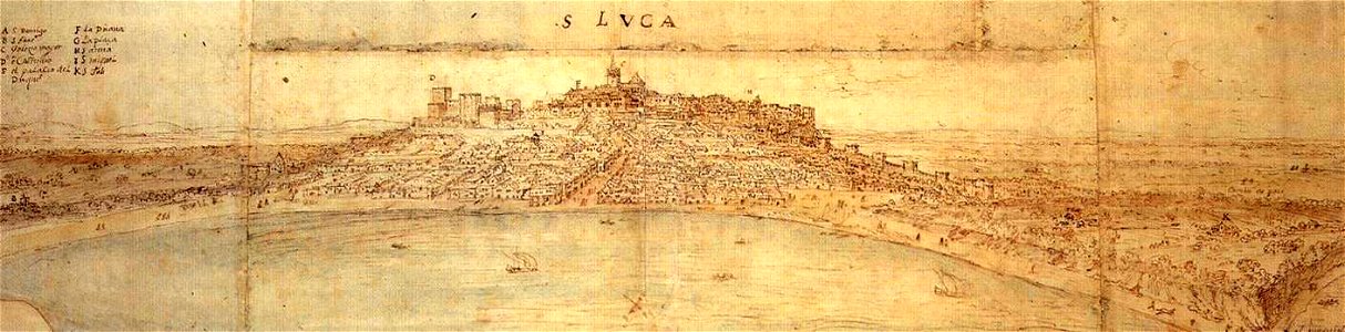 Sanlucar barrameda vista panoramica 1567 Wijngaerde