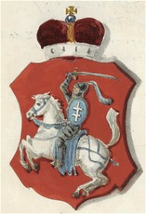 Sanguška-Čartaryjski-Zasłaŭski, Pahonia. Сангушка-Чартарыйскі-Заслаўскі, Пагоня (B. Starzyński, 1875-1900)