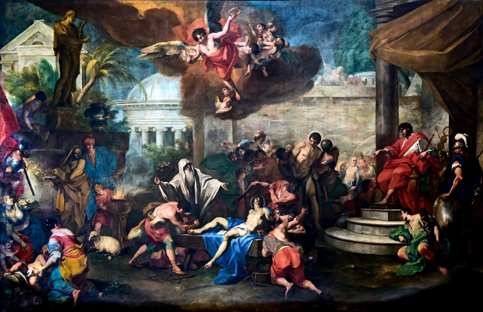 Santa Giustina (Padua) - Chapel of Saint Luke - Martyrdom of Saints Cosmas and Damian by Antonio Balestra