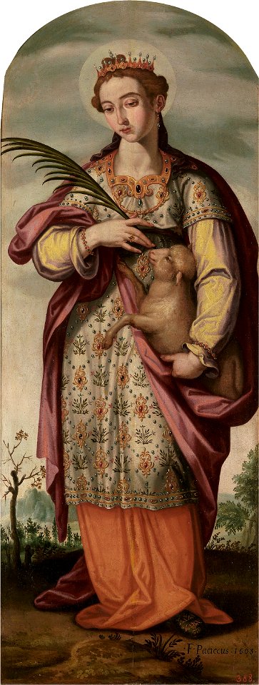 Santa Inés, por Francisco Pacheco