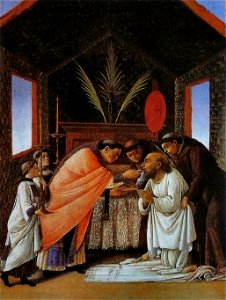 Sandro Botticelli - Communion de st Jérôme. Free illustration for personal and commercial use.