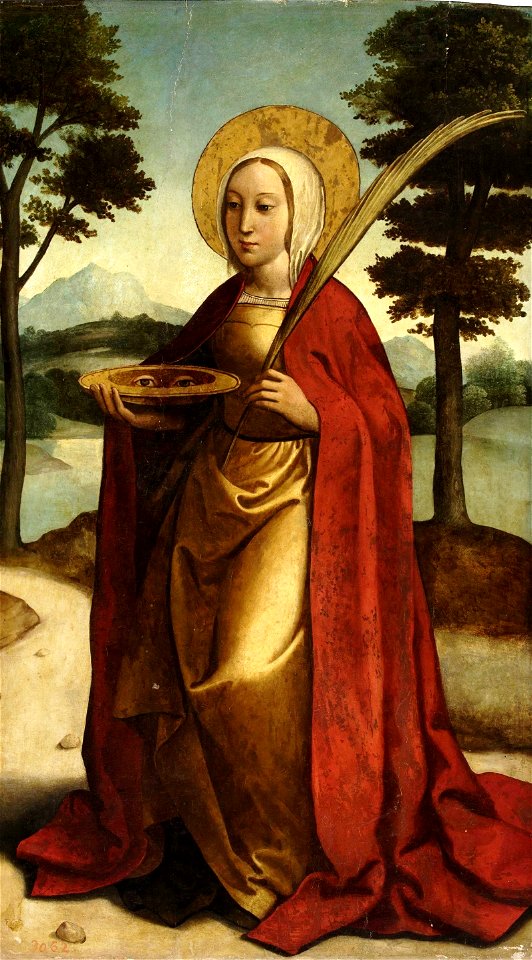 Santa Lucía, del círculo de Juan de Borgoña (Museo del Prado)