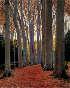 Santiago Rusiñol - Avenue of Plane Trees - Google Art Project