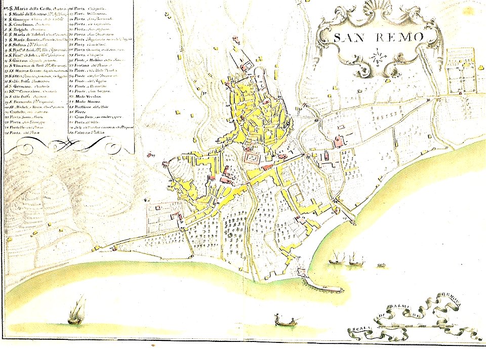 Sanremo-Mappa Matteo Vinzoni (1773)