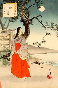 Sanjūroku kasen, Oborozuki, Jōdai koro fujin by Mizuno Toshikata