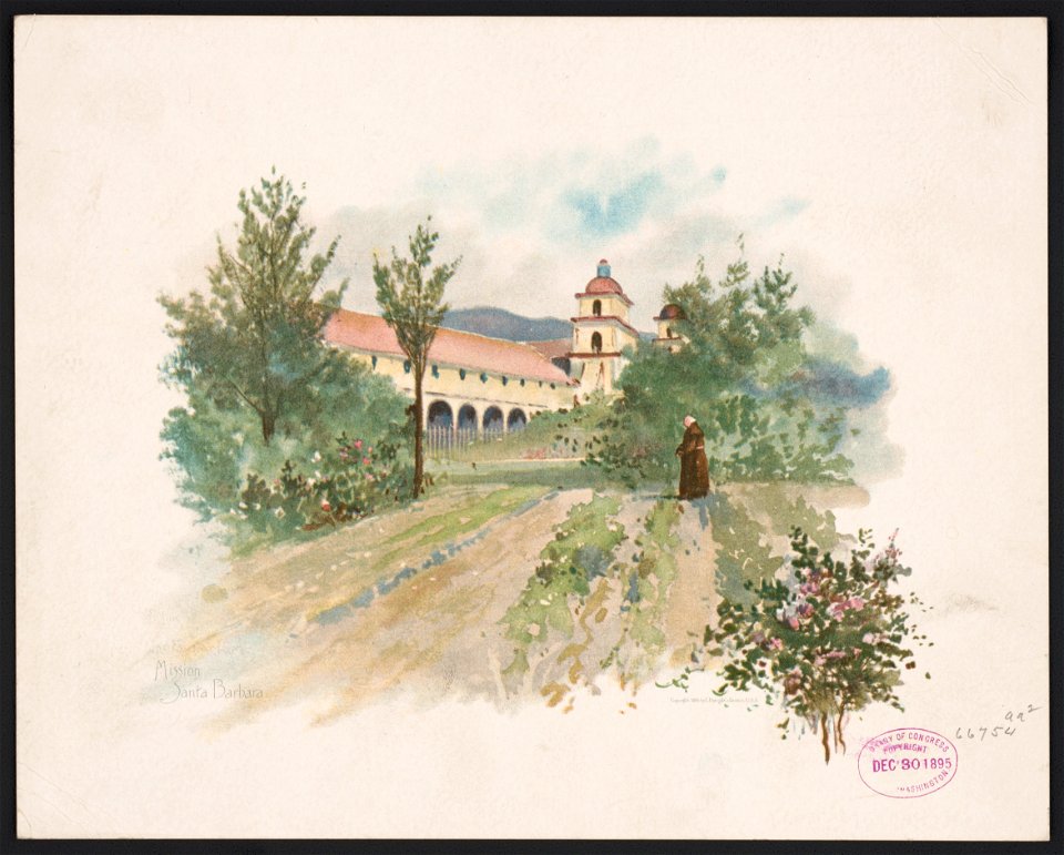 Santa Barbara Mission, No. 2 - by Louis K. Harlow. LCCN2016652389