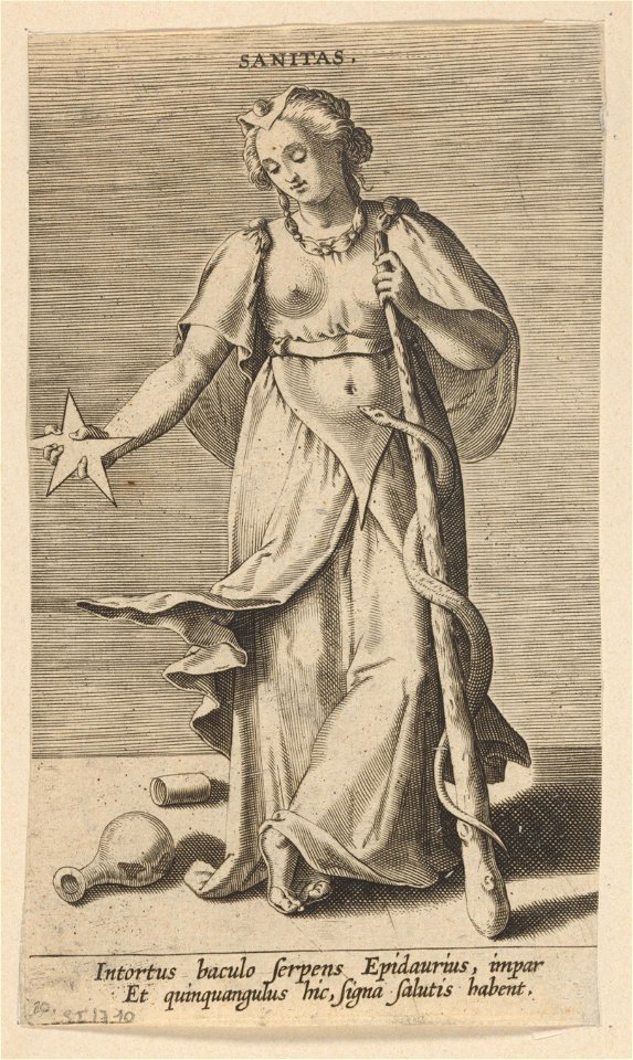 Sanitas print by Philip Galle, S.I 1710, Prints Department, Royal Library of Belgium