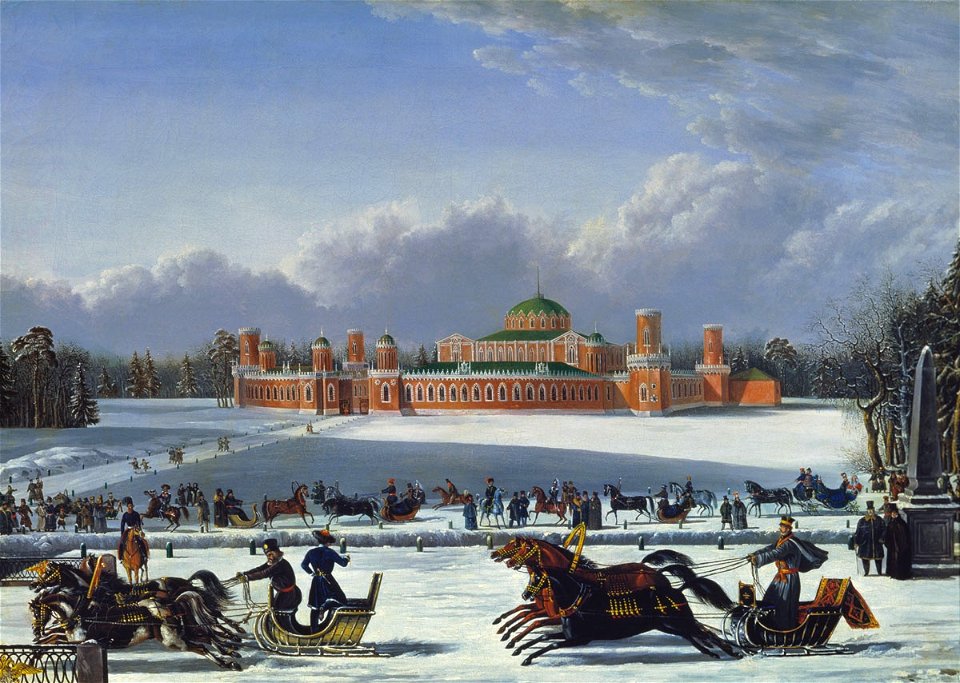 Sannye gonki v Petrovskom parke 1830-e-40-e