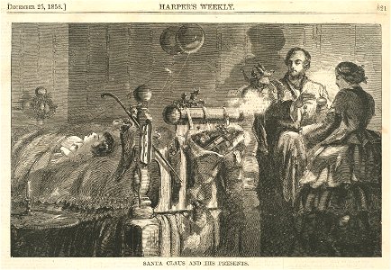 Santa Claus and his presents (Boston Public Library)