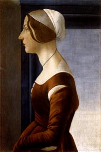 Sandro Botticelli - Ritratto di giovane donna. Free illustration for personal and commercial use.