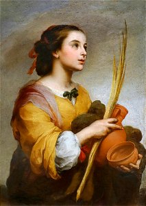 Santa Justa by Bartolome Esteban Murillo, Spanish, c. 1665, oil on canvas - Meadows Museum - Southern Methodist University (retouched)