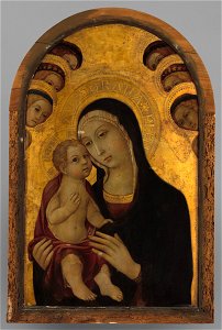 Sano di Pietro (Ansano di Pietro di Mencio) - Virgin and Child Surrounded by Angels - 1959.34 - Fogg Museum