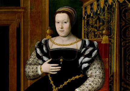 Santi di Tito - Portrait of Catherine de' Medici. Free illustration for personal and commercial use.