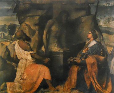 Santi Girolamo e Dorotea adorano Gesù nel sepolcro