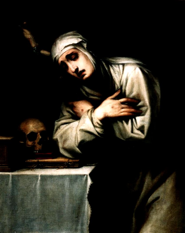 Santa monja en oración, de Sebastián de Llanos y Valdés (Museo Lázaro Galdiano, Madrid)