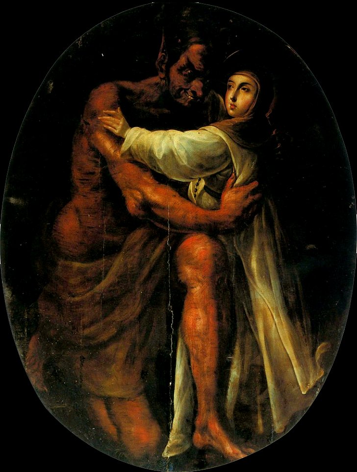 Santa rosa tentada por el demonio - Cristobal de Villalpando