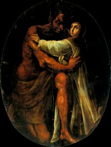 Santa rosa tentada por el demonio - Cristobal de Villalpando