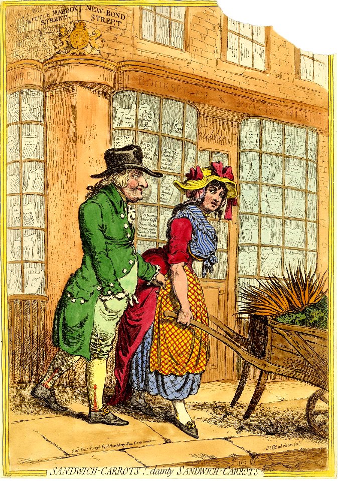 Sandwich-carrots! - dainty Sandwich-carrots. (BM 1868,0808.6574)