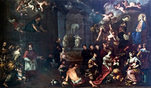 Santa Maria dei Servi (Padua) - Interior - Ritrovamento del ritratto miracoloso dell'Annunciata by Matteo Ghidoni