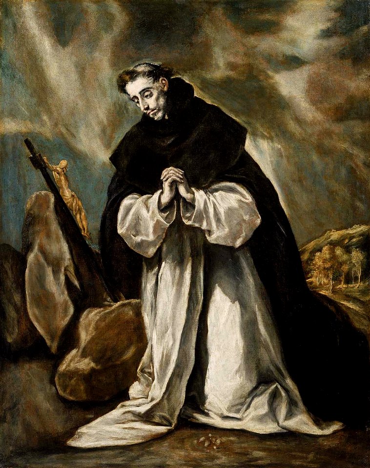 Santo Domingo orando, por El Greco