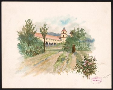 Santa Barbara Mission, No. 2 - by Louis K. Harlow. LCCN2016652389