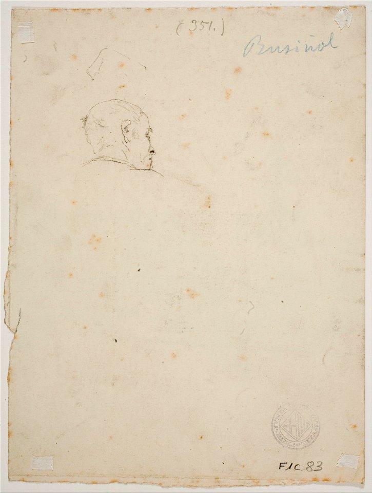 Santiago Rusiñol - Study of a Male Head - Google Art Project (548358)