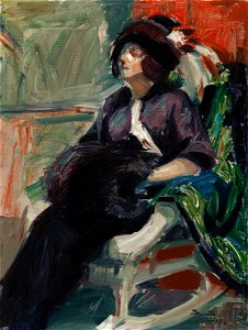 Santeri Salokivi - Nainen keinutuolissa - A-2013-293 - Finnish National Gallery