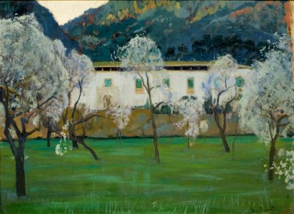 Santiago Rusiñol - White Farmhouse (Bunyola, Majorca) - Google Art Project