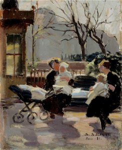 Santeri Salokivi - Park in Paris - A II 1475 - Finnish National Gallery