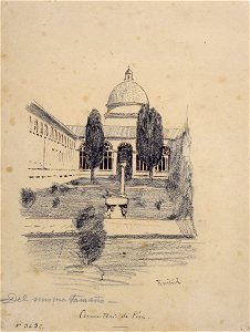 Santiago Rusiñol - Pisa Cemetery - Google Art Project. Free illustration for personal and commercial use.
