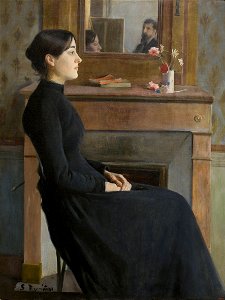 Santiago Rusiñol - Female Figure - Google Art Project. Free illustration for personal and commercial use.